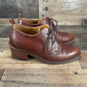 Ralph Lauren Womens Brown Heeled Lace Up Oxford Shoes Size US 6 B